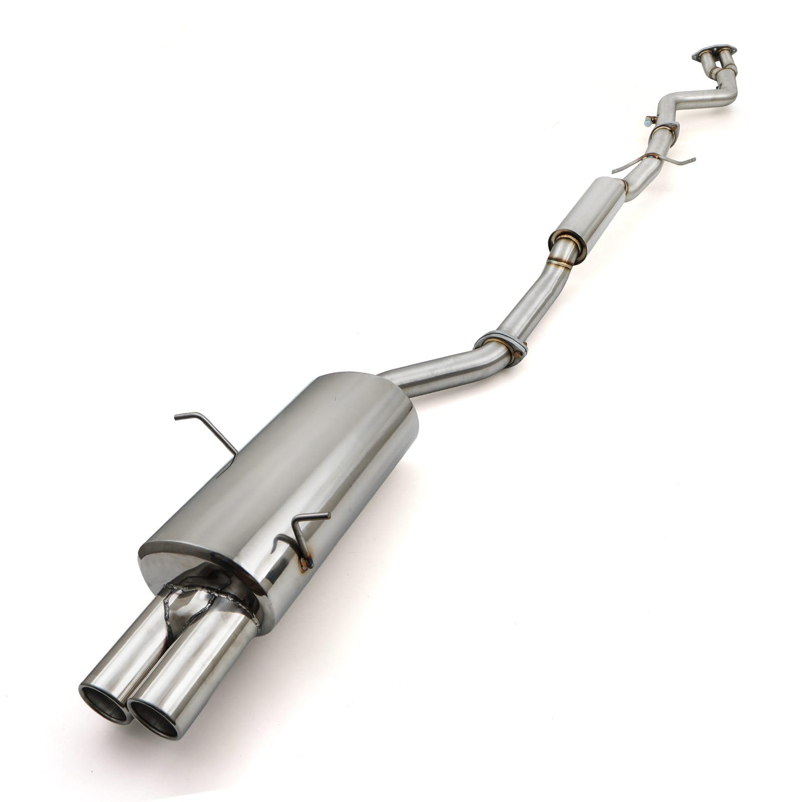 Sistema di scarico posteriore collettore da 7,6 cm, compatibile con BMW Serie 3 E46 4 cilindri 316/318 1998-2006, sistema di scarico ad alte prestazioni in acciaio inox