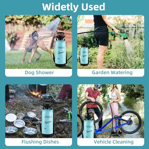 Ducha Portátil para Camping con 7 Modos de Spray, Ducha Manual con Manguera y Cabezal Extraíble, Kit de Enjuague a Presión para Senderismo, Viajes, Jardín, Playa y Mascotas miniatura 3