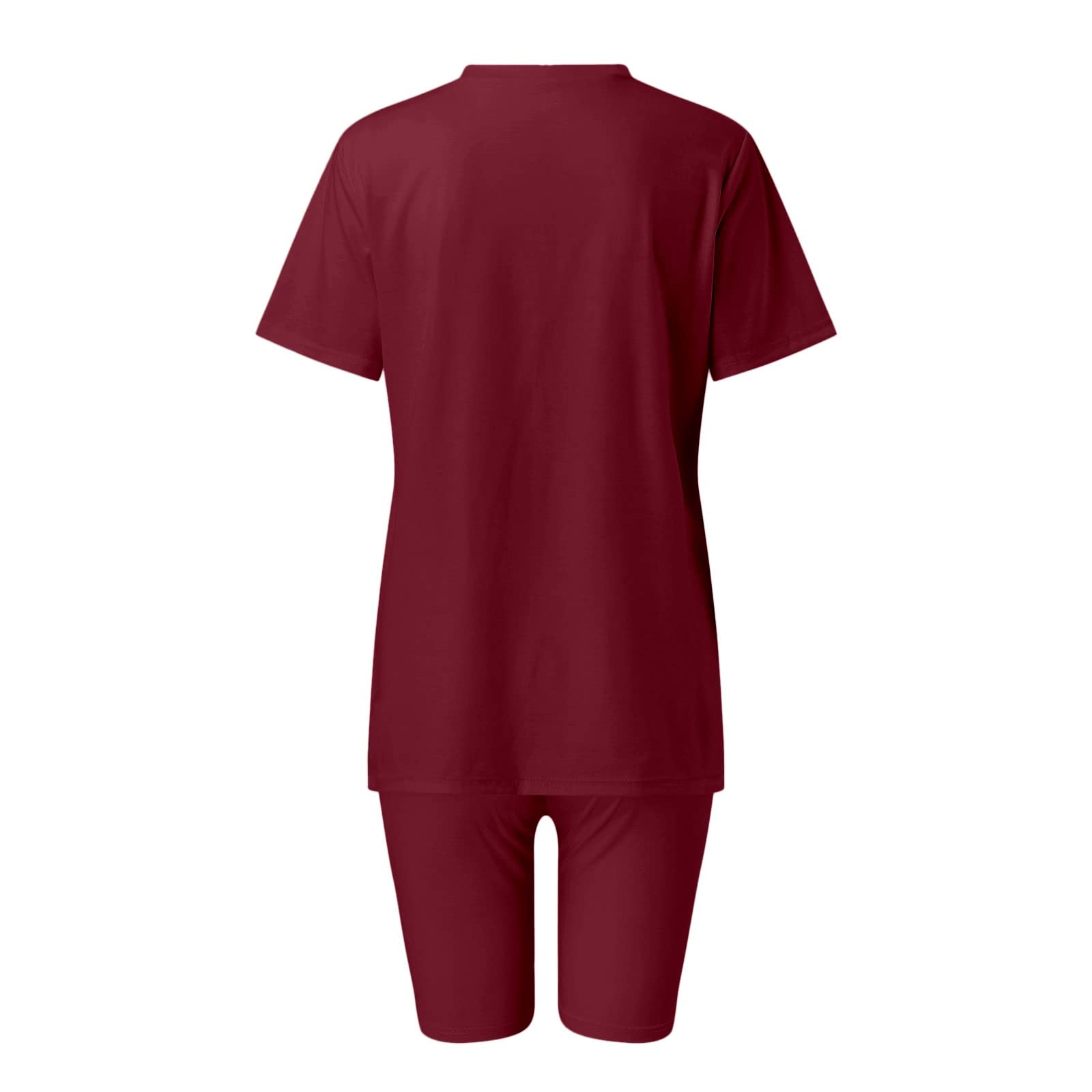 Zweiteilige Outfits für Damen, Kurzarm-Oberteile, kurze Hosen, Laufen, Yoga, Sport-Sets
