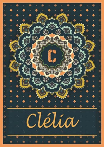 Clélia: Carnet de notes A5 | Prénom personnalisé Clélia | Monogramme C | Cadeau d'anniversaire p