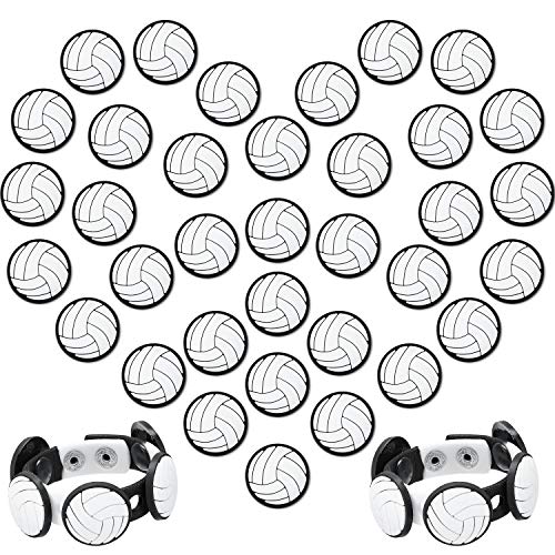 36 Pieces Ball Shoe Charms Sport Rubber Charm for Croc Shoes(Volleyball)