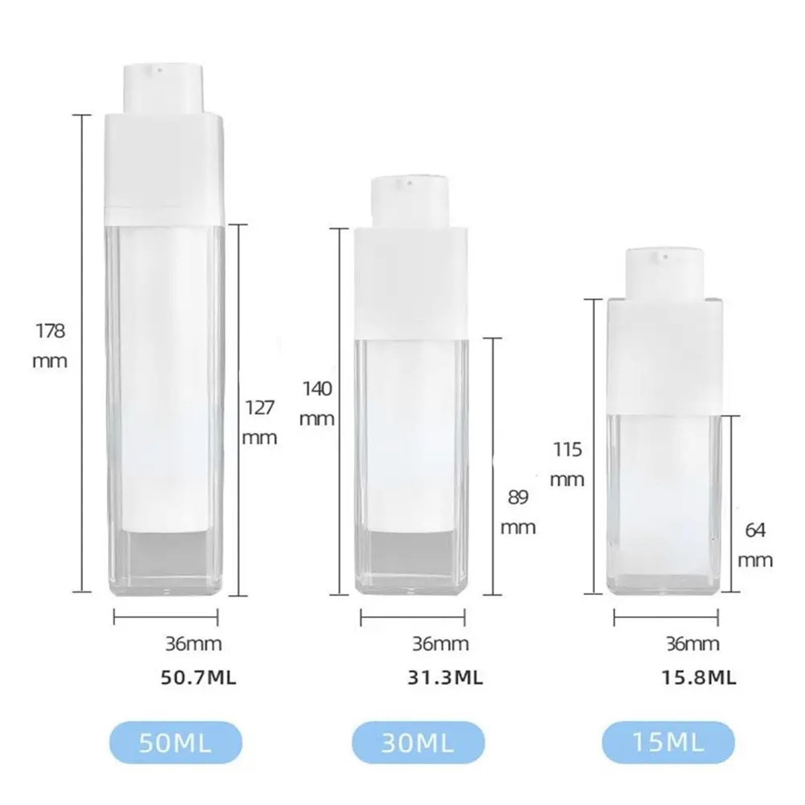 Bottiglie Airless 10Pcs donne viaggio cosmetico contenitore atomizzatore