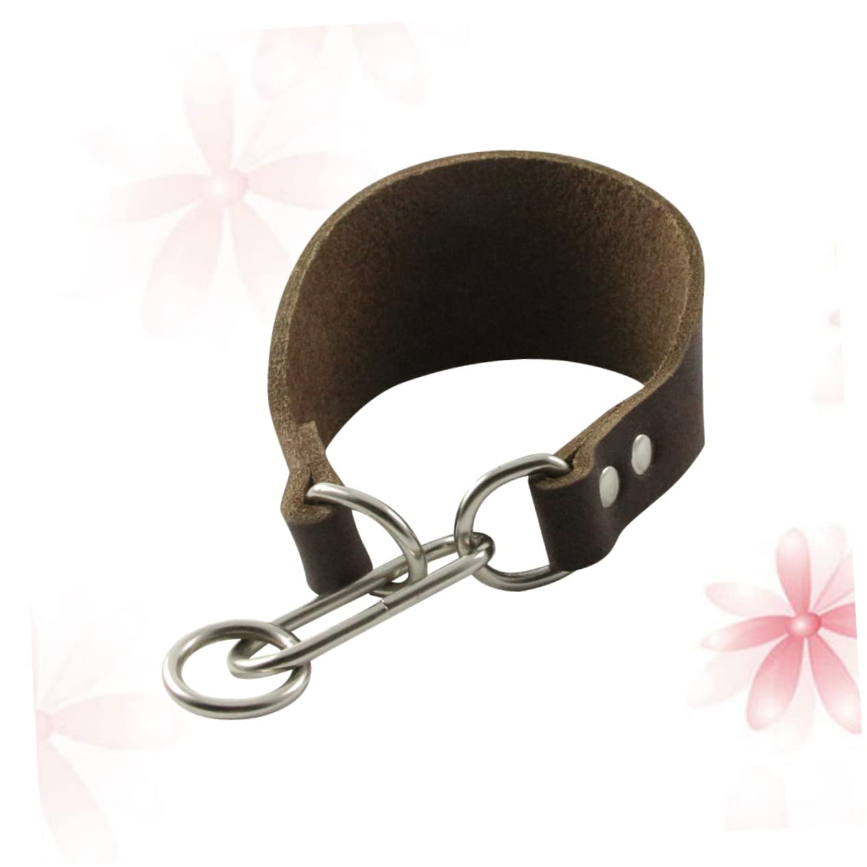 SUPVOX 3pezzi Collare Per Cani Di Cattlehide Collo Resistente e Duraturo Accessorio Elegante Per Cani Con Collo Sottile Colore Caffè