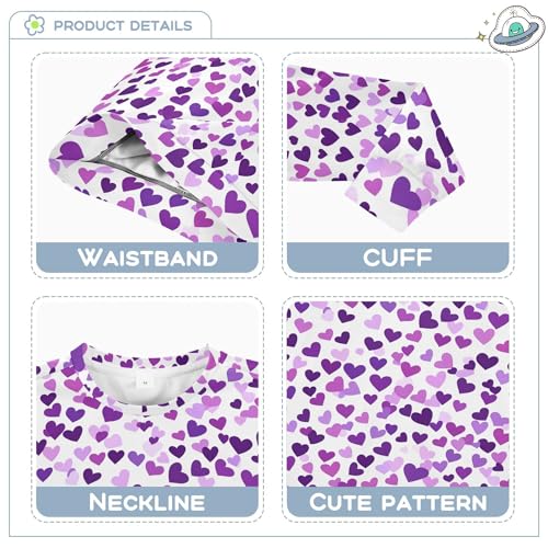 Wudan Purple Hearts Day Purple Hearts Kids Girls Hooded Sweatshirt Fleece Kids Hoodies Boys3