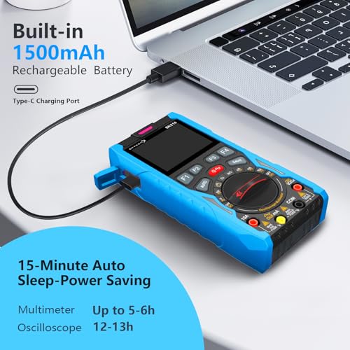 Image of SK210 Digital Oscilloscope Multimeter, 12MHz Bandwidth, 3IN1 Digital Oscilloscope Multimeter DDS Generator, 50MS /s Sampling Rate, 6000 Counts, Voltage, Current, Capacitor, Resistor, Diode Test