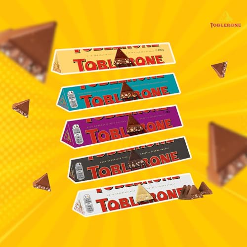 Image of COCOCART Toblerone Chocolate Bar,Enjoy Toblerone,The Iconic Triangular Chocolate From Switzerland (Pack Of 4,Dark),100 Gram