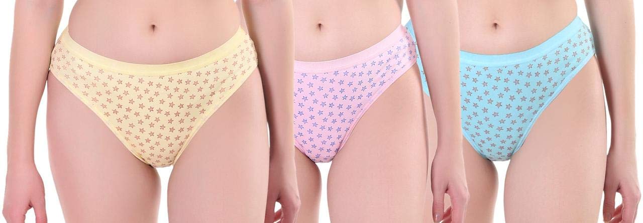 funahme Cotton Hipster Panties for Womens Combo, Multi Coloured - (Pack of 3)-picture-24