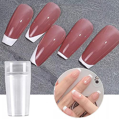 MZY118 Klare Silikon-Gelee-Stempel, Silikonkopf mit Abdeckung Nail Art Seal, Nagelstempelschablonen mit Schaber, kein… – Bild 7