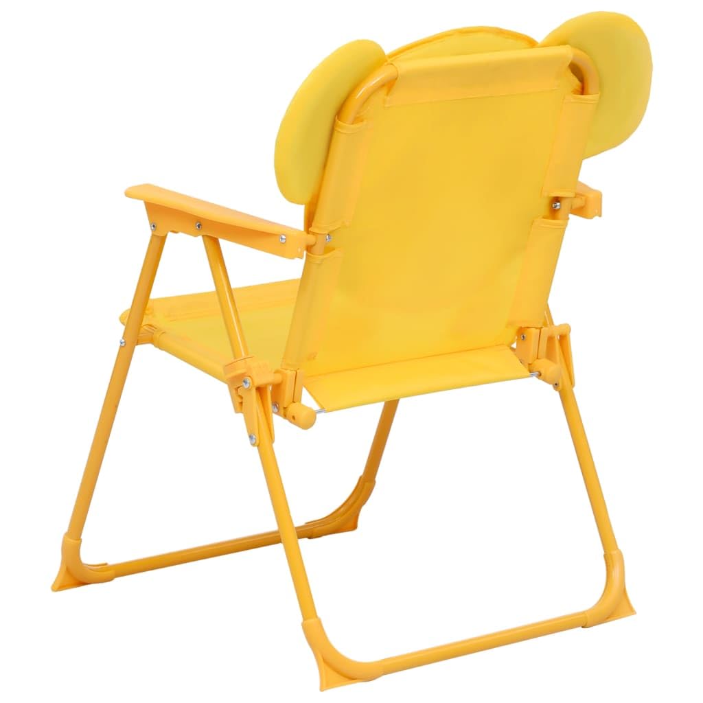 Salon de jardin 3 pièces avec parasol pour enfant Jaune