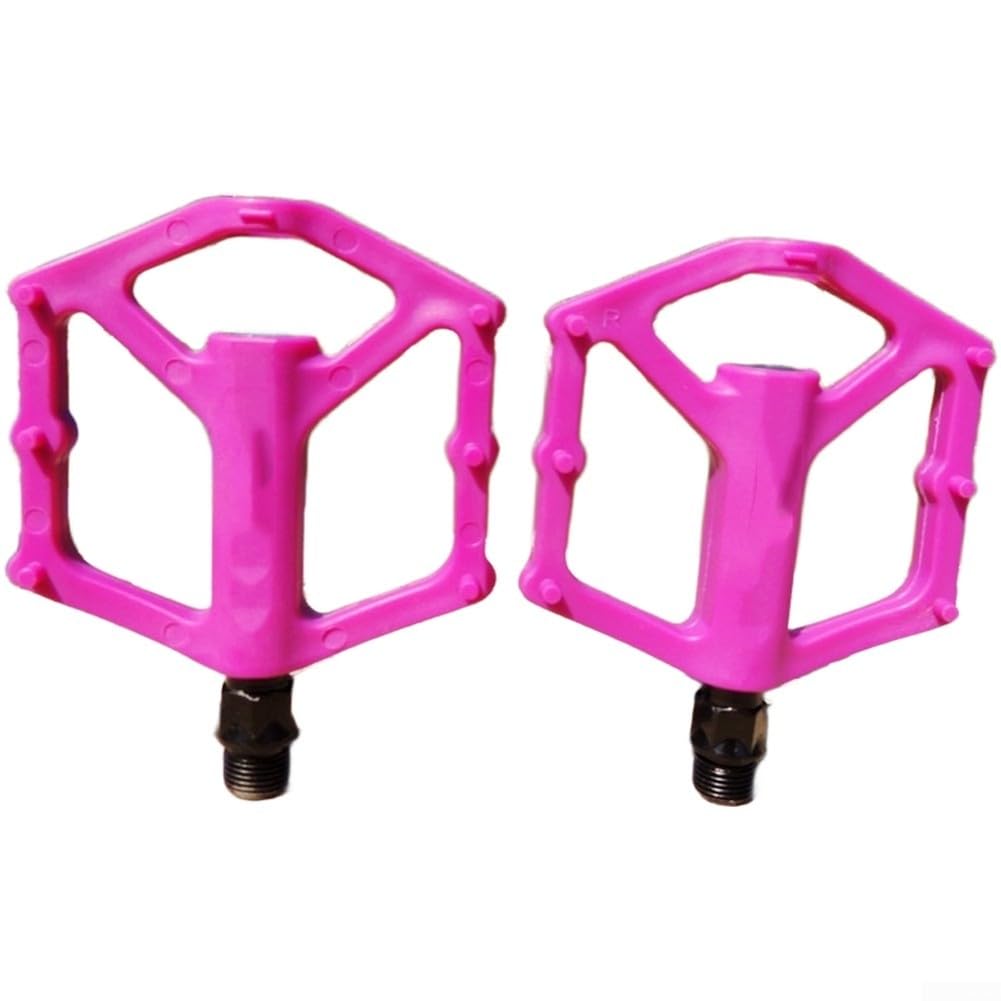 Pédales VTT Route En Nylon – Profil Ultra Fin 12,3x9,8 Cm, Roulement DU, Axe 14 Mm, Légères