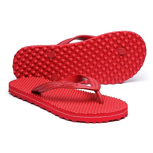 Image of YUKI Men and Women Slipper Accupressure Flip Flops Hawai Chappal for Home Daily Use