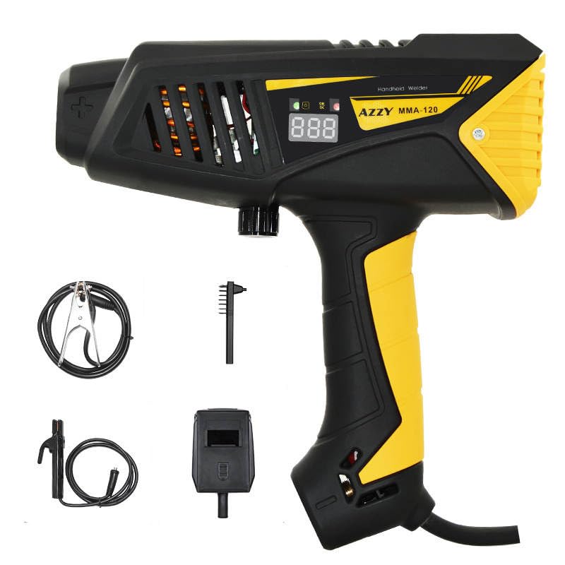 Azzy 110V 120 Amp Handheld Stick welder welding machine, portable Arc welder hand held with electrode holder for traditional stick welding and tool box