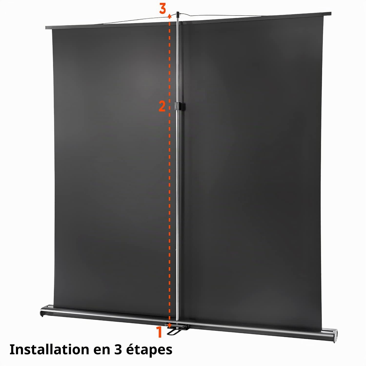 celexon Ultramobil Pro écran de Projection Pull-up 55" | 120x90cm 4:3 | Écran pull-up portable 8K Full HD à installation rapide, avec poignée et support télescopique