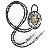 Wentur Bolo Tie for Men - Western Bolo Ties Alphabet Letter ABCDJMR to Z - Western Cowboy Initial Bo
