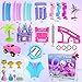 178 PCS Track Toy, Pink Racing Tracks Toys for 3 4 5 6 Year Old Girls, Flexible Tracks Car Magic Bendable Race Track Princess Toys with Light & Music for Toddlers, Kids and Girl Xmas Birthdays Gifts