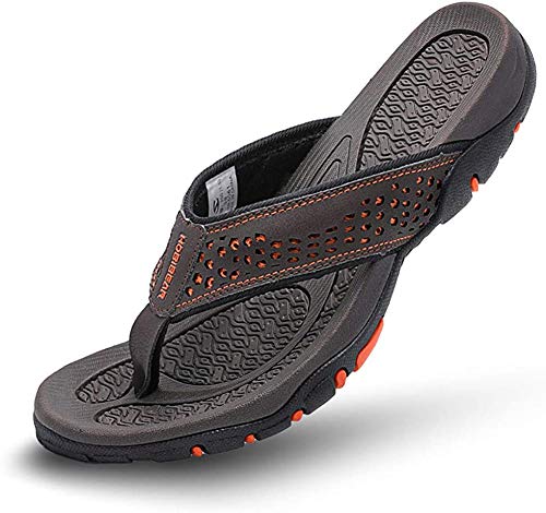 JITUUE Flip Flops for Men Waterproof with Arch Support Outdoor Sport Beach Sandals Indoor Comfort Casual Thong Sandals