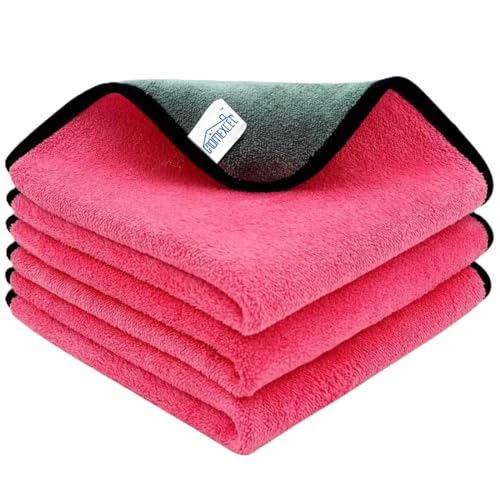 Image of HOMEXCEL Microfiber Car Cleaning Cloth | Kitchen Cleaning Cloth | 600 GSM | High Obsorbent | Extra Thick Microfiber Cloth for Cars, Bikes, Kitchen & Home