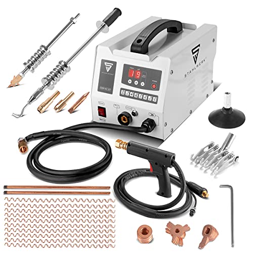 STAHLWERK Ausbeulspotter Karosserie (CBR-90 ST) mit 7 Schweißmodi 3.000 W 6.800 A Punktschweißgerät Kontaktzündung inkl. umfangreichem Zubehör Dellenlifter & Smart Repair (0 81 6 mm Blech)