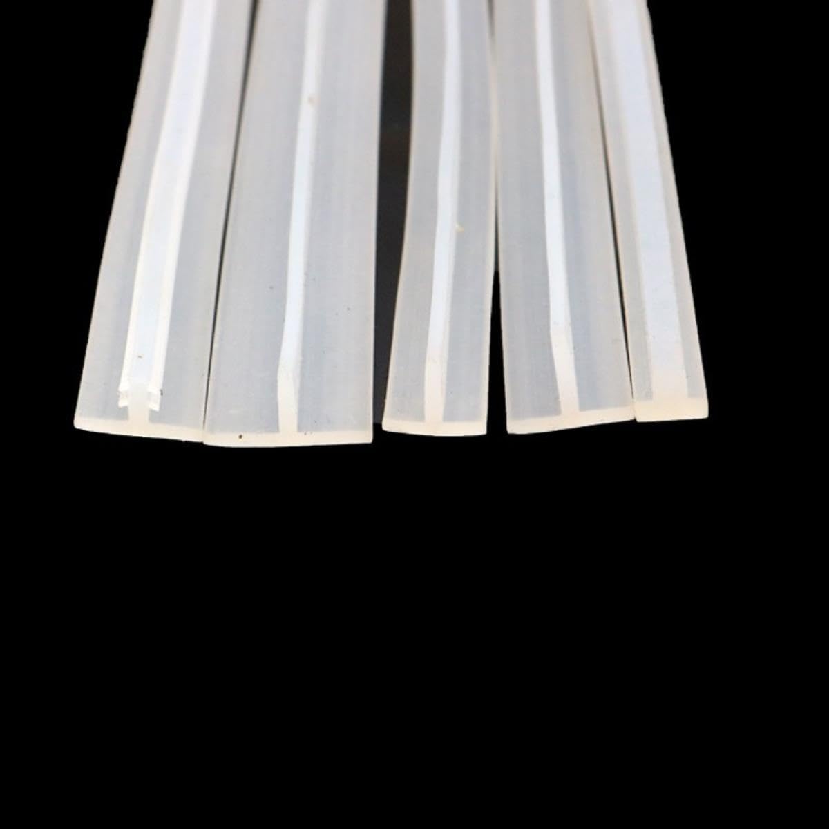 T Forme Bande De Caoutchouc De Silicone Barre D'étanchéité Porte Fenêtre Machine Joints Solaires Étanche Résistant À La Chaleur Translucide Bleu Jaune-40x20mm,T,10M