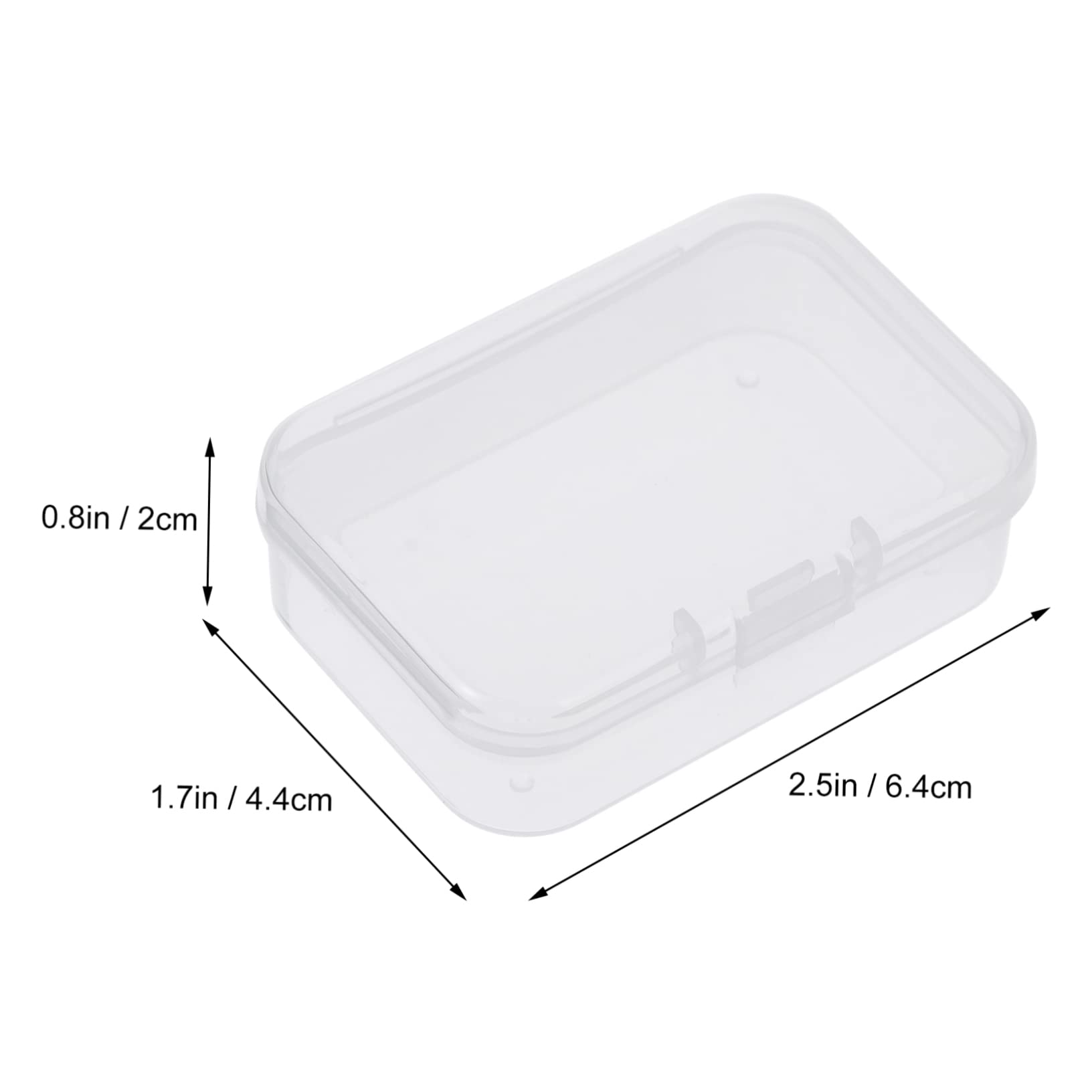 TOPPERFUN 10Pcs Transparent Guitar Pick Storage Cases Stackable Storage Boxes for Easy Carrying and Organizing Plastic Container with Snap Hook Locking Mechanism