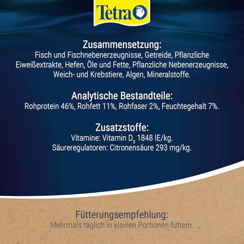 TetraMin Flakes - Fischfutter in Flockenform für alle Zierfische, ausgewogene Mischung für gesunde Fische und klares Wasser, 1 L Dose