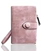AOXONEL Damen Bifold Leather Wallet RFID blockiert Damen Armband mit kartenhalter-id Fenster geldbörse Small (Rosa) #4