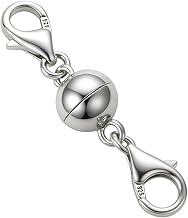 Magnetic Clasp 925 Sterling Silver 3 cm Ball Diameter 8 mm for Necklaces Bracelets Replacement & Repair Ball Magnet Jewellery Clasp DIY