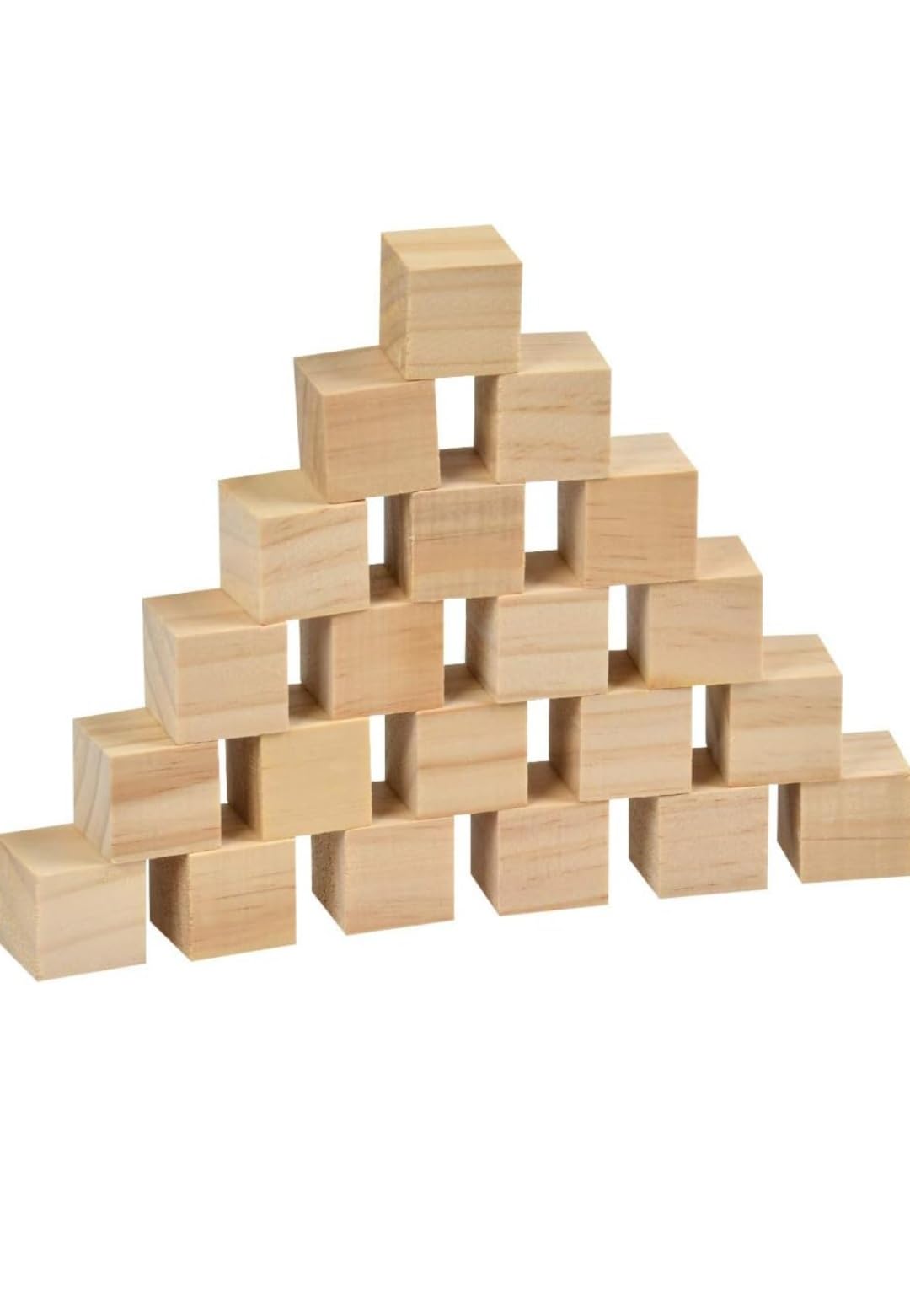 Bhaiji Enterprises Wooden Cubes, (1 inch x 1 inch) 10 Wooden Square Cubes