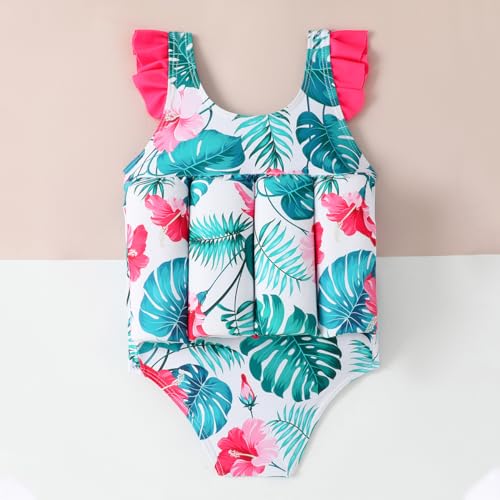 Kid Girls Float Swimsuit Cute Strawberry Floating Swimsuit for Toddler Life Floaters with Detachable Buoyancy3