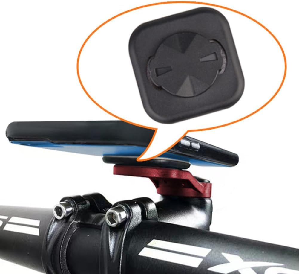 Supporto Adesivo per Telefono Bici 40x40 mm Supporto Adattatore per Cellulare per Garmin Edge Plastica Nera