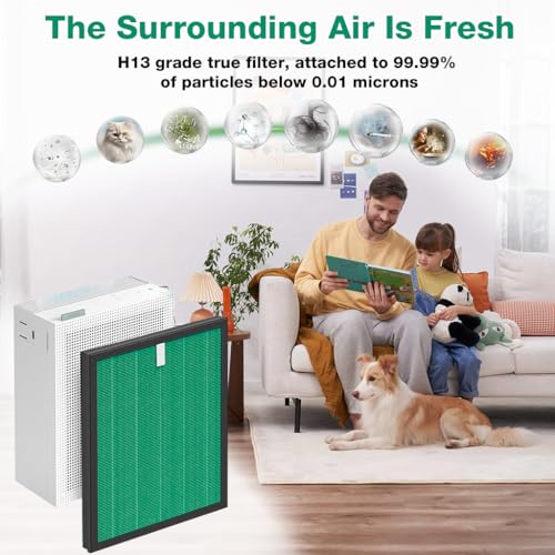 Image of HASTHIP 2Pcs HEPA Filter for Coway Airmega 150 (AP-1019C), Air Filter for Home Air Purifier Activated Carbon Formaldehyde Removal Composite Filtration Cartridge, Airborne Pollutants, Odor