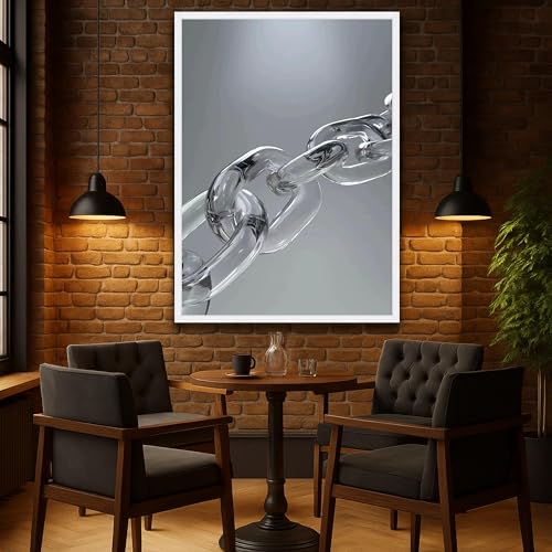 Tableau sur toile en chaîne de verre transparente 40x60cm pour mur vide