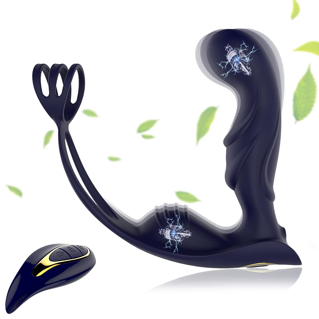 Viebrator con mando a distancia para el pene, anillo vibrador para el pene, vibrador potente, con vibrador para estimulador de próstata y masculino