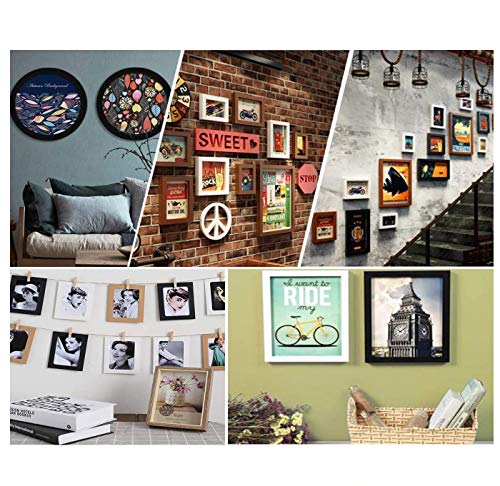 Image of Nails for Hanging Pictures,Picture Hooks 20PCS Flush Mount Bracket 1.69 inch x 0.75 inch Interlocking Photo Frame Hook Stainless Steel Wall Mount Clip Hook for Picture Display Art Gallery Wall Mount Hardware