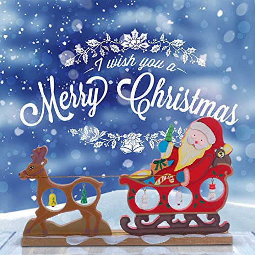BESPORTBLE Decoração de Mesa de Natal Sinais Rena de Papai Noel Central Desktop Papai Noel No Trenó