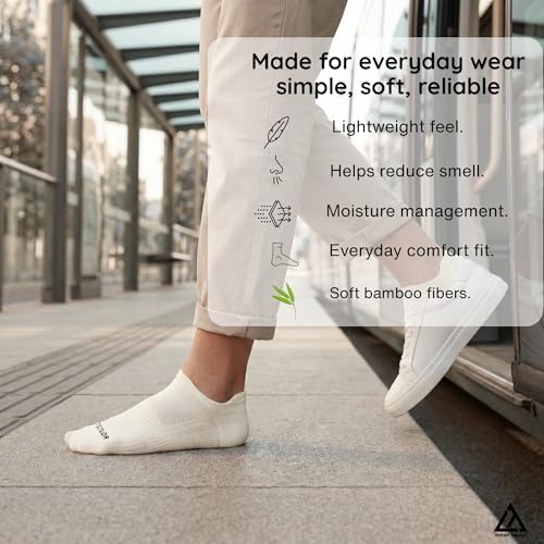 Image of Men Bamboo Ankle Socks |Ultra-Soft Breathable Summer Socks |Moisture-Wicking |Odor-Free, Lightweight Everyday Wear Socks | Size (UK 6-11)