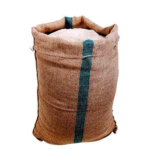 SES Living Fabric Jute Gunny Bag, Empty Potato Sack, Bora, Bori, Katti, Packet for Packing Food Grains, Vegetable (Capacity Minimum 50 KG to Max 100 KG, 01 Pieces) Brown.