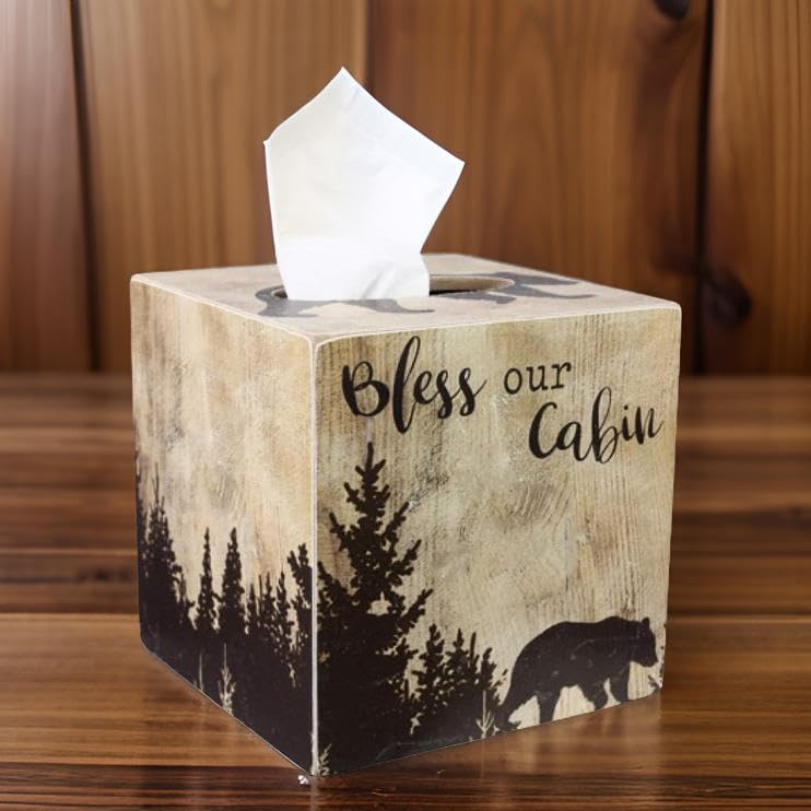 The Bridge Collection Taschentuchbox Aus Holz – Motiv „A Tissue For Your Issue“, Dekorativ & Praktisch