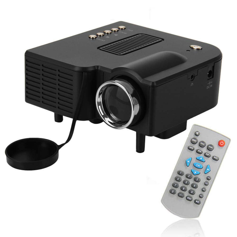 eWINNER Portable Mini LED VGA, USB & HDMI Projector for 80 Inch Cinema, Black