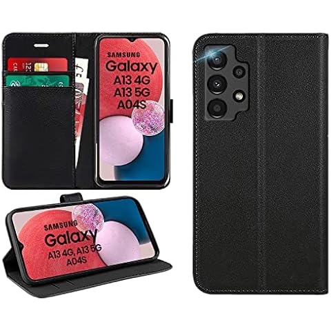 For Samsung Galaxy A13 Case Samsung Galaxy A04s Case Samsung A04s/A13 4G/5G [Flip Case][Leather Wallet Case][ID Card Holder][Shockproof TPU][Stand View][Book Cover] Galaxy A13 4G/A04s Case BLACK Cover