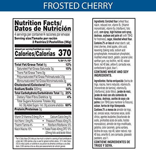 Pop-Tarts Toaster Pastries, Breakfast Foods, Kids Snacks, Frosted Cherry, 13.5Oz Box (8 Pop-Tarts) #TOP2