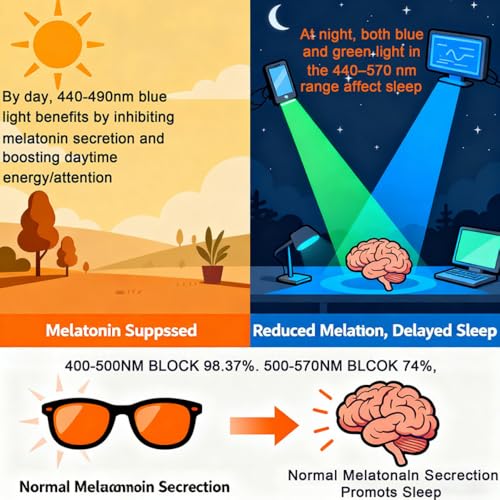 Image of SHINU Good Sleep Blue Light Blocking Glasses Men Red Lenses Anti Green Light Eliminate Eye Strain Glasses Bluelight 078RD