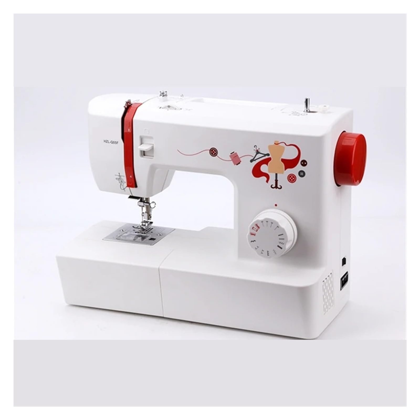 Máquina de Coser eléctrica Multifuncional doméstica de Gran tamaño para Escritorio, con Costura HZL-Q05F, Potente, silenciosa y Estable.