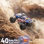 RC Cars 1:14 All Terrain Off-Road RC Truck, 4WD Fast Remote Control Car 40 KM/H, 4X4 Waterproof RC Vehicle with 2 Rechargeable 1300 mAh Batteries and 2 Sets of Tires