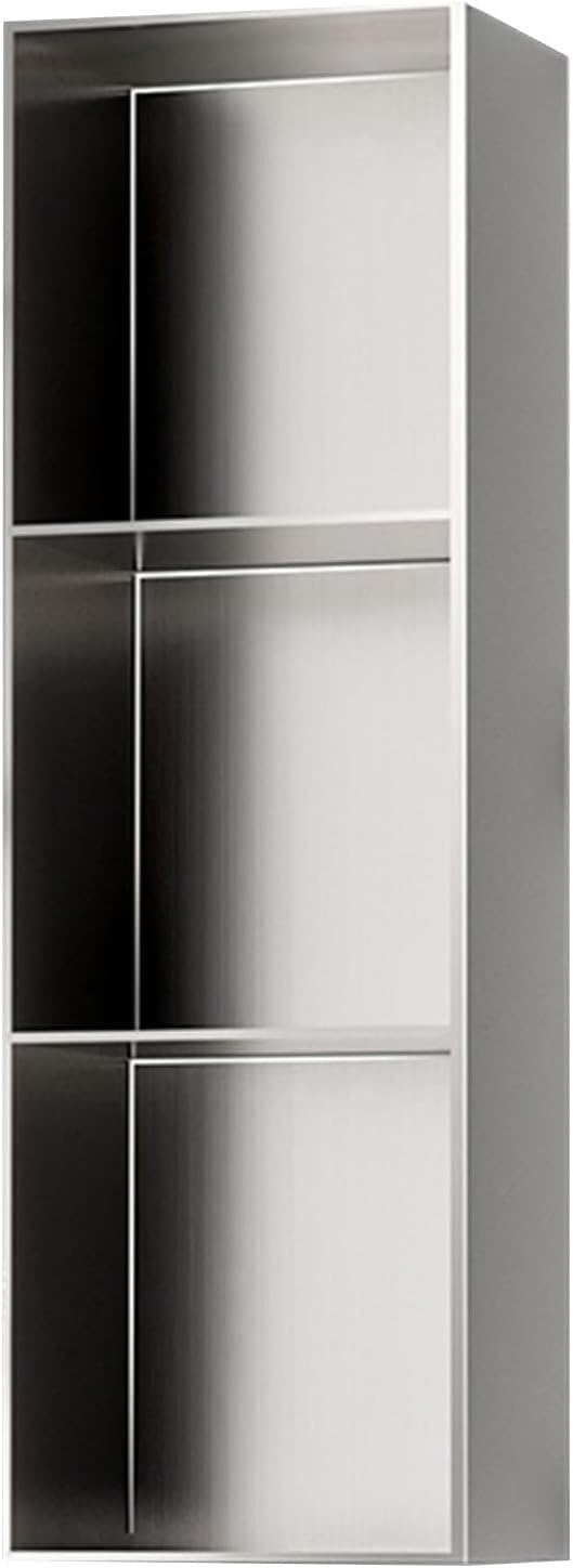 MYUYEE Bathroom Shower Recessed Niche, For Shampoo And Toiletries Recessed Mount Storage Shelf (Grey 28X90X12.5Cm)