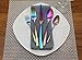 KADINA Rainbow Silverware Set, 20-Piece Stainless Steel, Dishwasher Safe - Unique Cutlery Set, Dining Utensils and Flatware Kit, Service for 4, Rust Resistant - High-End Forks and Spoons Set