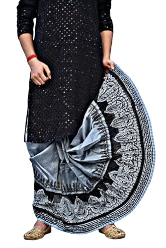 Image of Men's Ready to Wear Pant System Printed MAYUR PUCHHA Dhoti for Marriage, Pooja, Festival etc.(GC010)