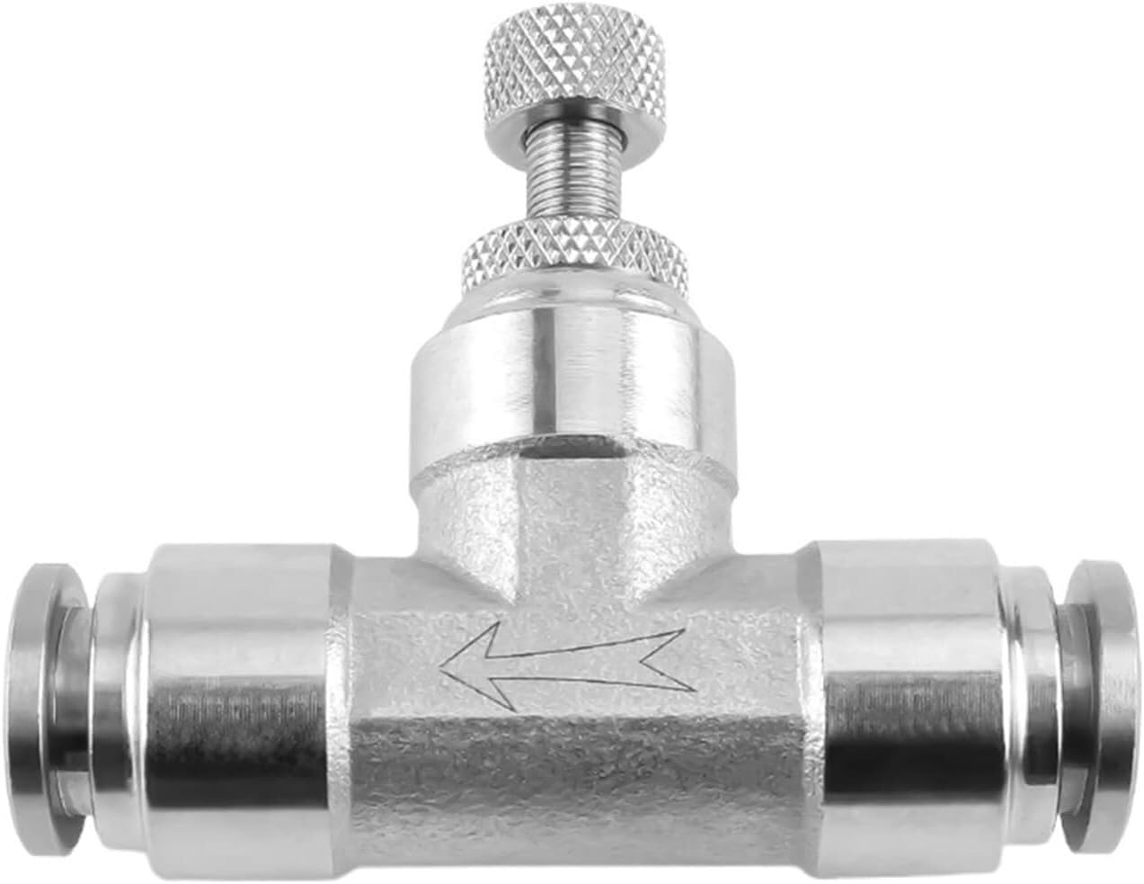 Dveggee One Color 304 Stainless Steel Pneumatic Quick Connector Throttle Valve Pipe Socket,One-Way Restrictor Cylinder(Sa-6)