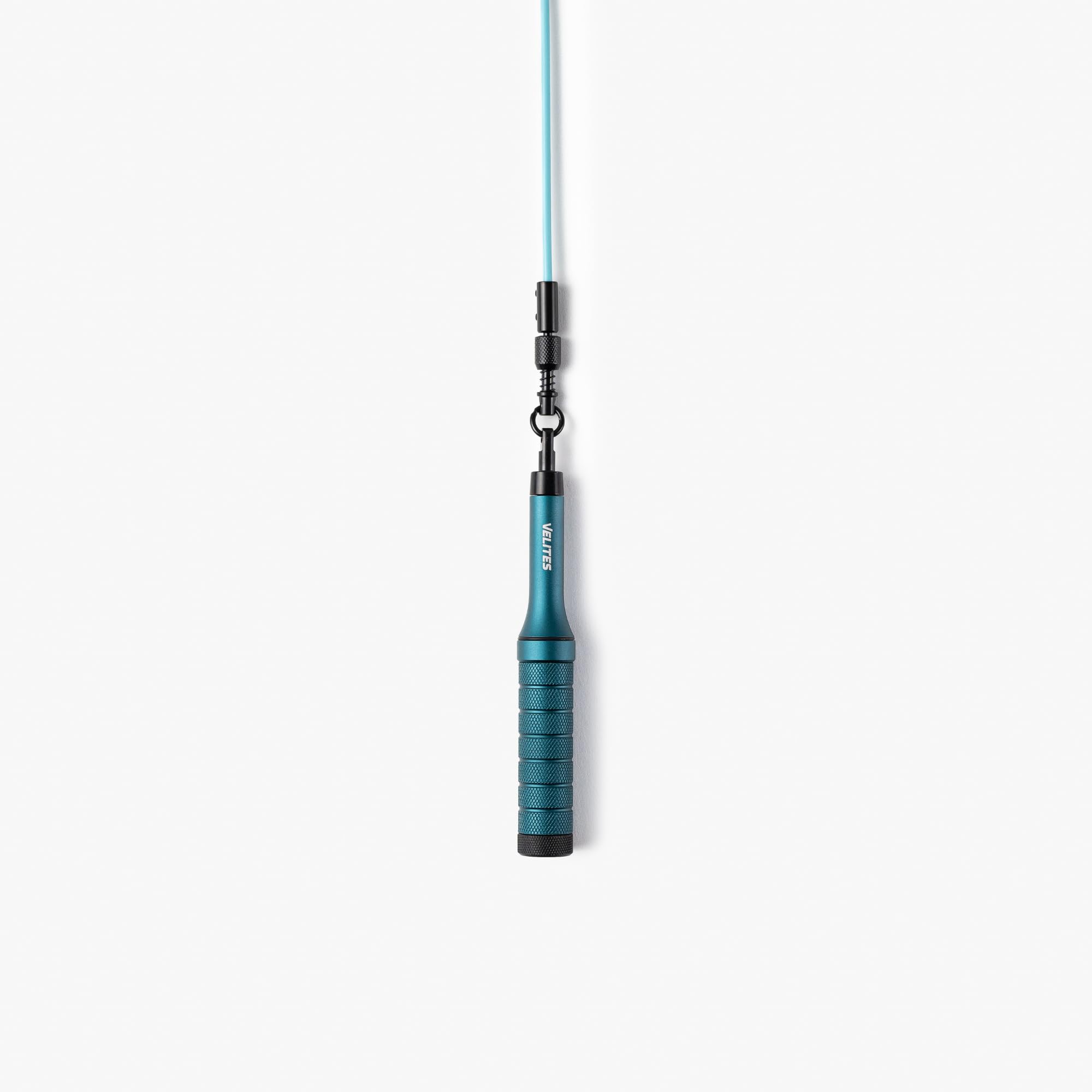 Velites Earth 2.0 Corda per saltare in alluminio aereo | Blue | Sistema avanzato con cuscinetti e cavo da 4 mm | Personalizzabile con pesi | App di allenamento inclusa