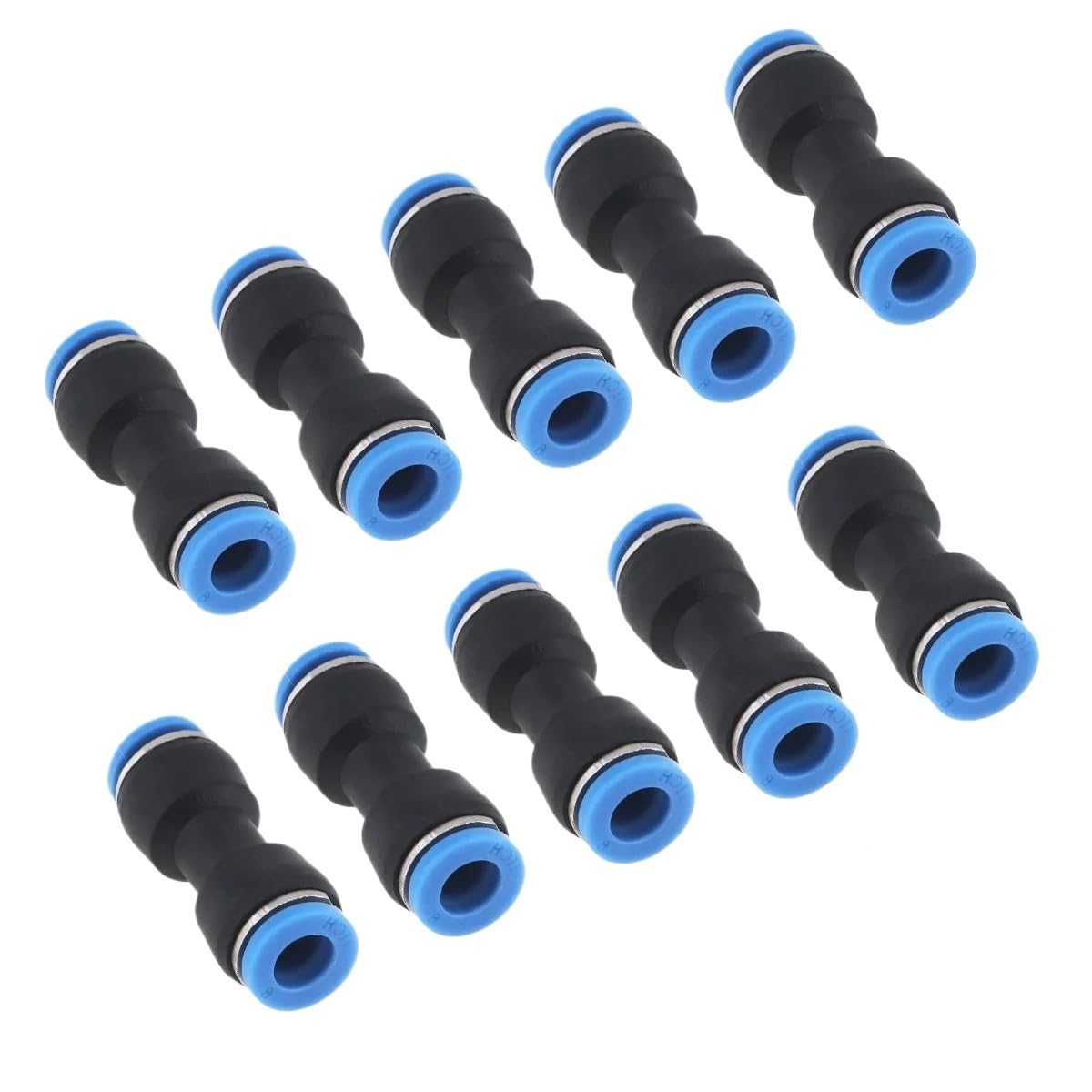 10PCS 4mm 6mm 8mm 12mm 14mm Pneumatic Push in Hose Couping ﻿(10pcs PU-6)